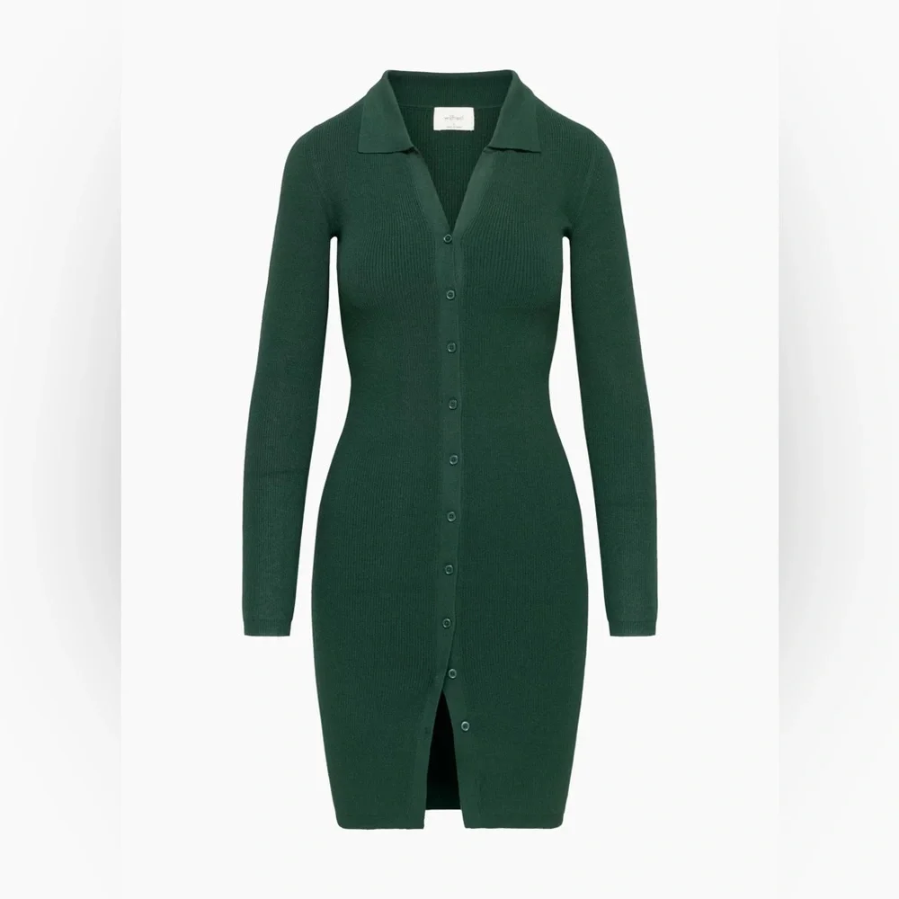 Aritzia Wilfred Cove Knit Dress Colour Scarab Size XL NWOT - Picture 5 of 10